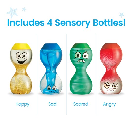 hand2mind; Express Your Feelings Sensory Bottles, Play Therapy Toys, Visual Sensory Toys, Mindfulness for Kids, Comfort Items for Anxiety, Social Emotional Learning, Calm Down Corner Supplies; Category:Sets & Kits; Image:1